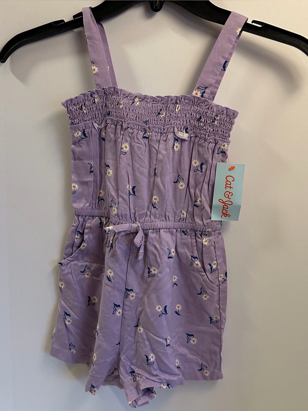 Toddler Cat & Jack Romper Purple with Flowers Size 3T NEW